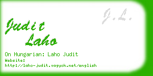 judit laho business card